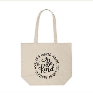 Be Kind Custom Canvas Tote Bag